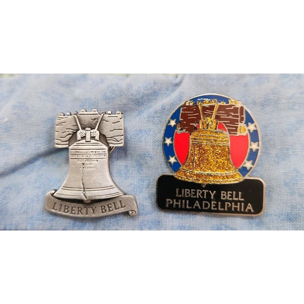 VTG 2 Liberty Bell Pins Philadelphia PA